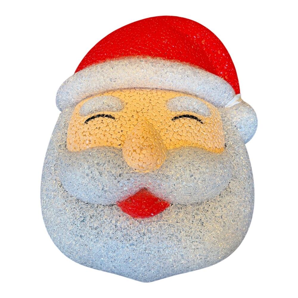 Outdoor Santa Face Light Cover Porch Wall Lamp Decor Lampshade Holiday